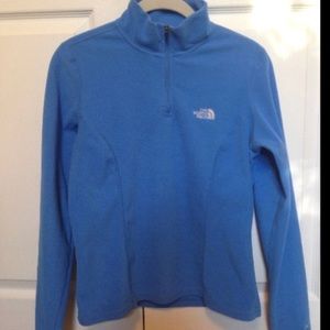 Blue quarter zip sweater